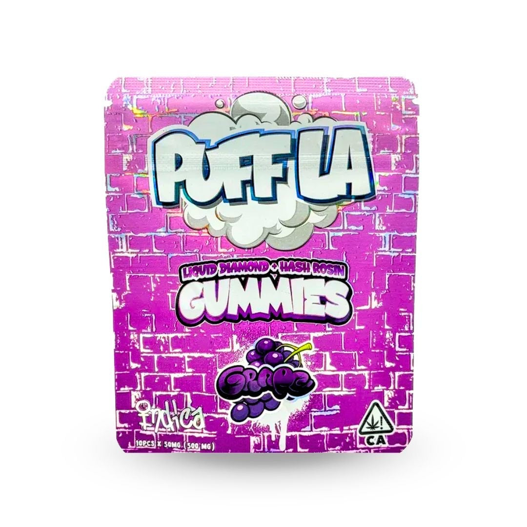 Puff LA Diamond & Hash Rosin Gummies – 500mg THC